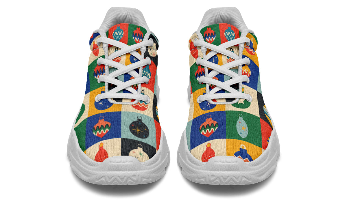 Retro Xmas Baubles Chunky Sneakers