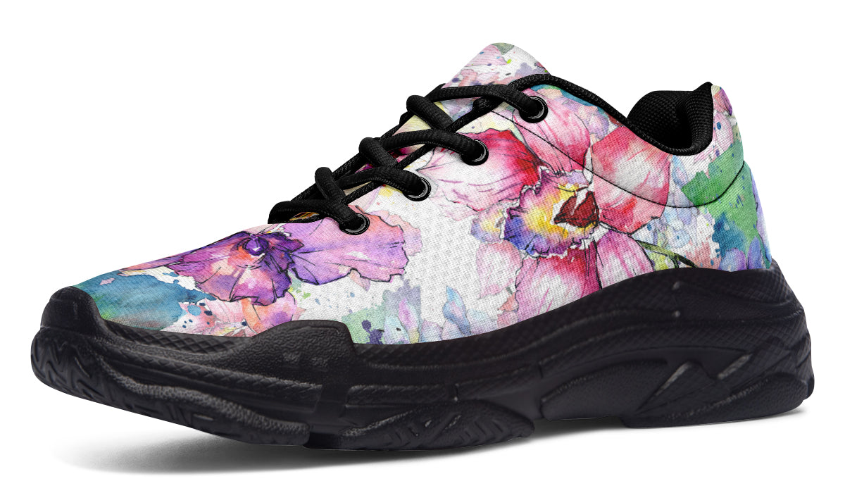 Watercolour Flowers Chunky Sneakers