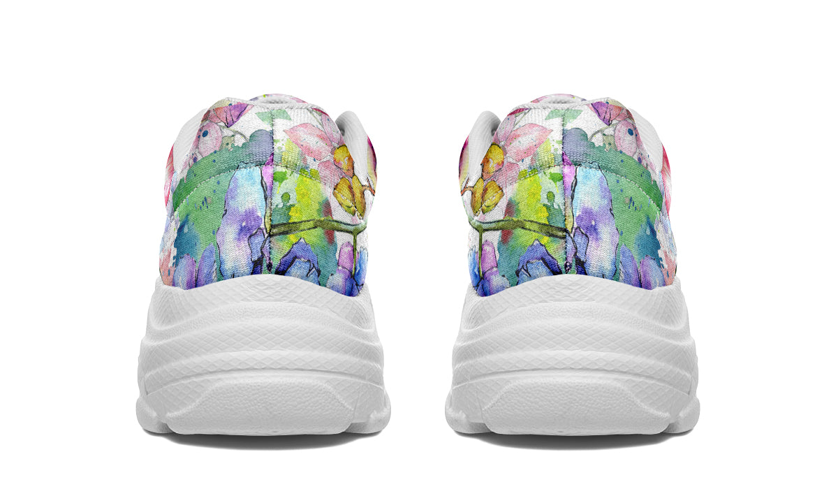 Watercolour Flowers Chunky Sneakers