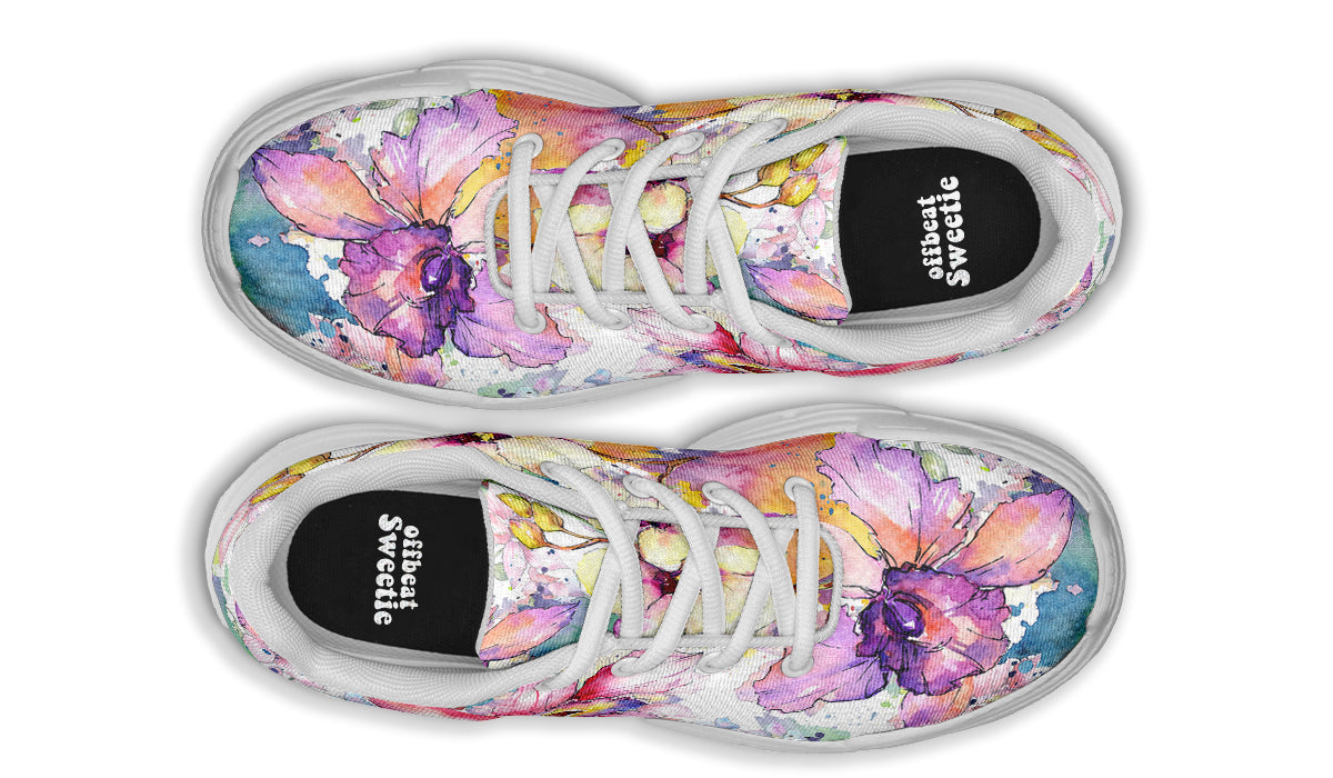 Watercolour Flowers Chunky Sneakers