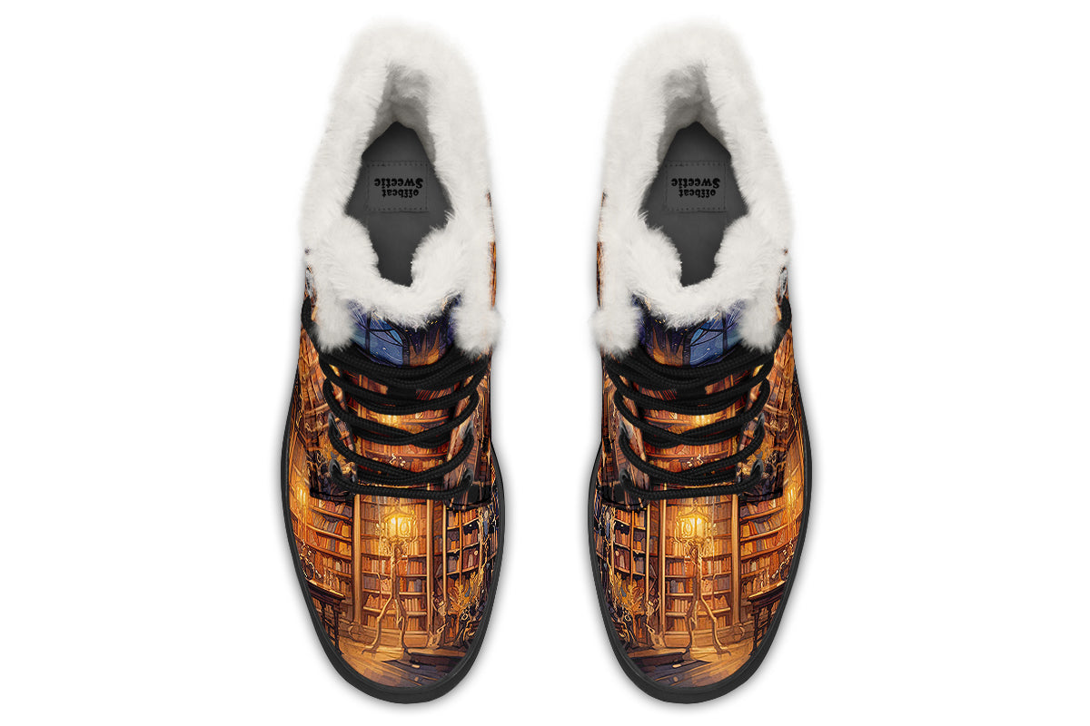 Bibliotheca Faux Fur Boots