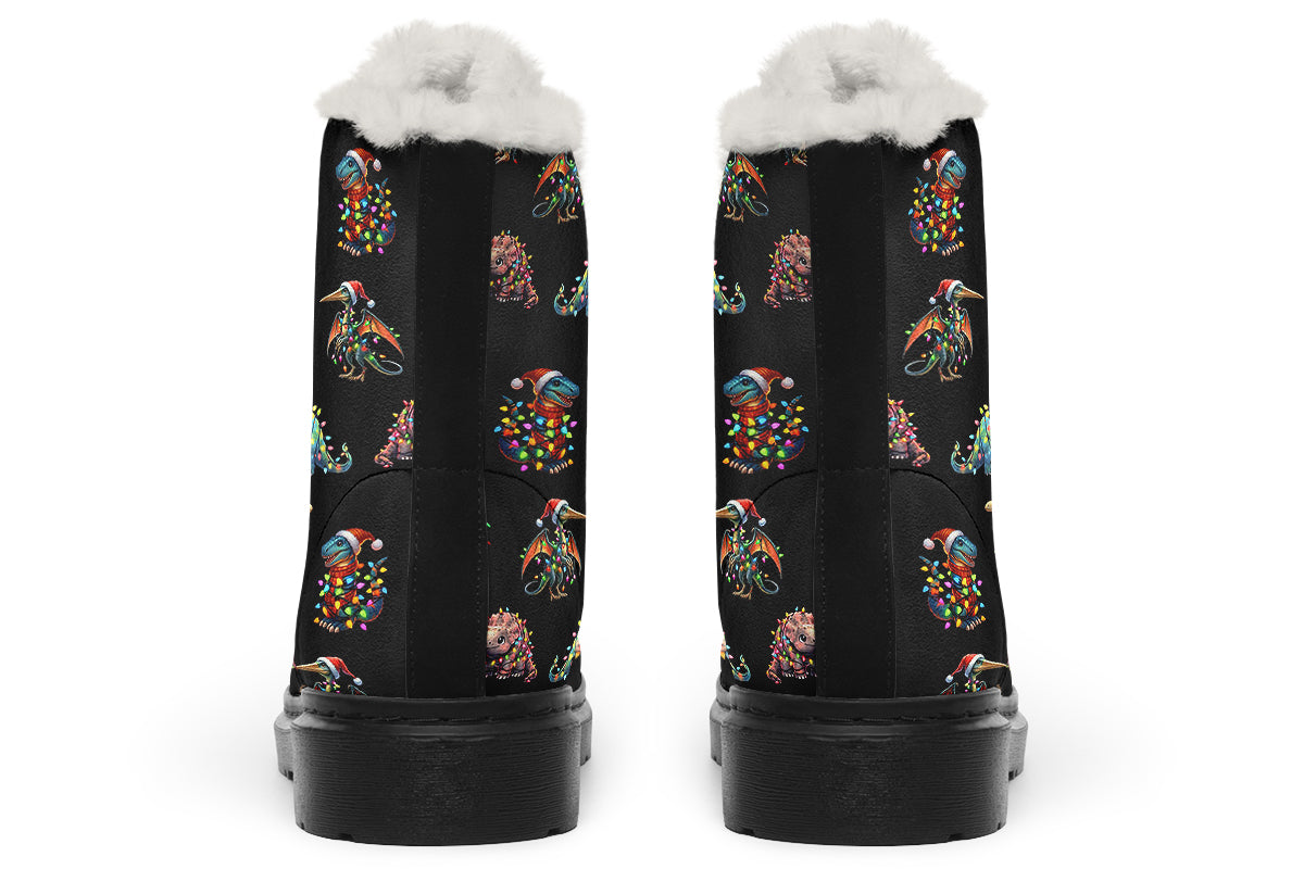 Dinos In Lights Faux Fur Boots