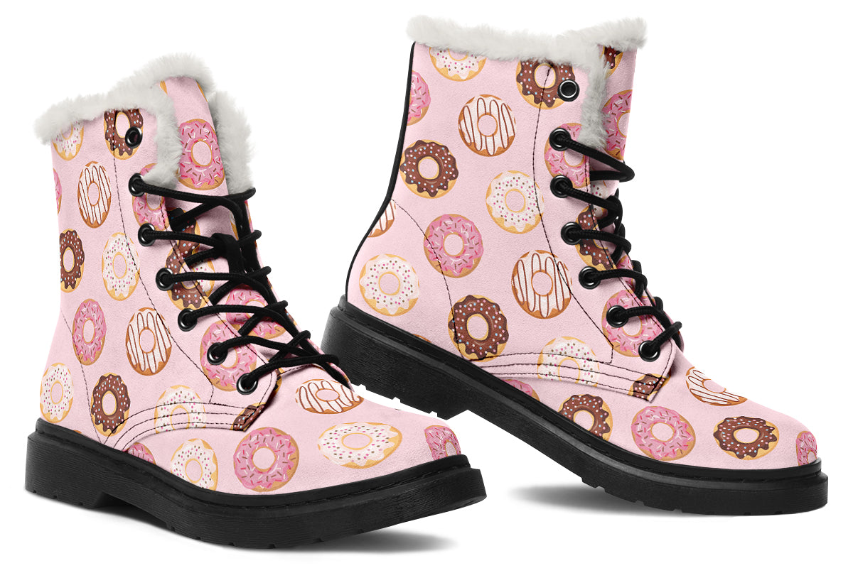 Donut Stop Me Now Faux Fur Boots