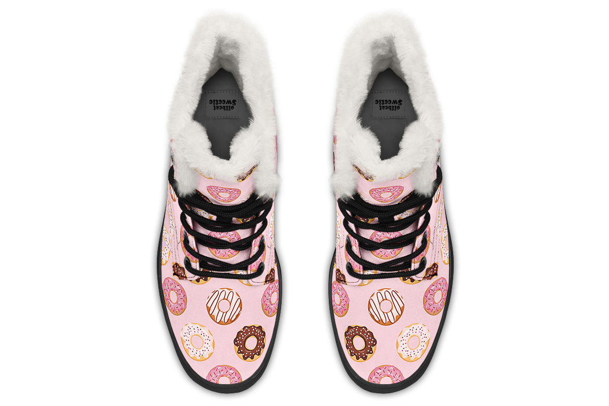 Donut Stop Me Now Faux Fur Boots