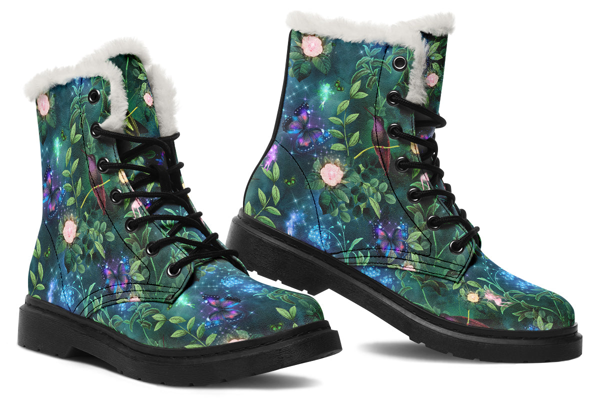 Enchanted Garden Faux Fur Boots