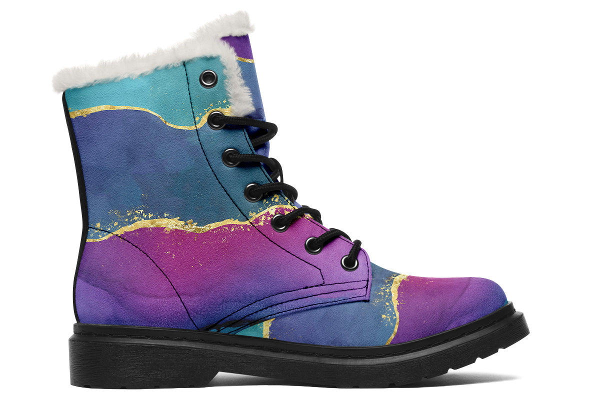 Geode Faux Fur Boots