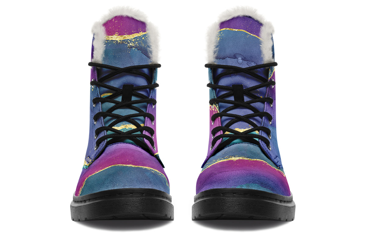 Geode Faux Fur Boots