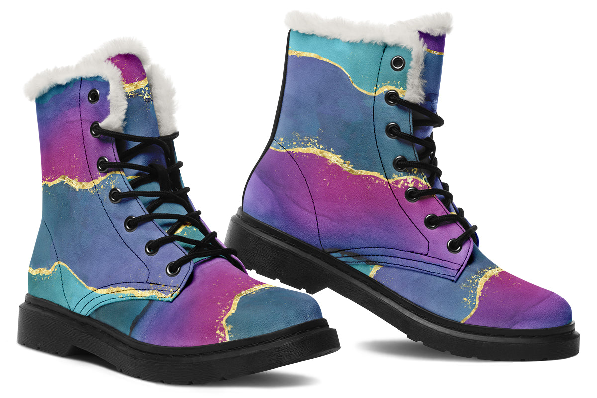 Geode Faux Fur Boots