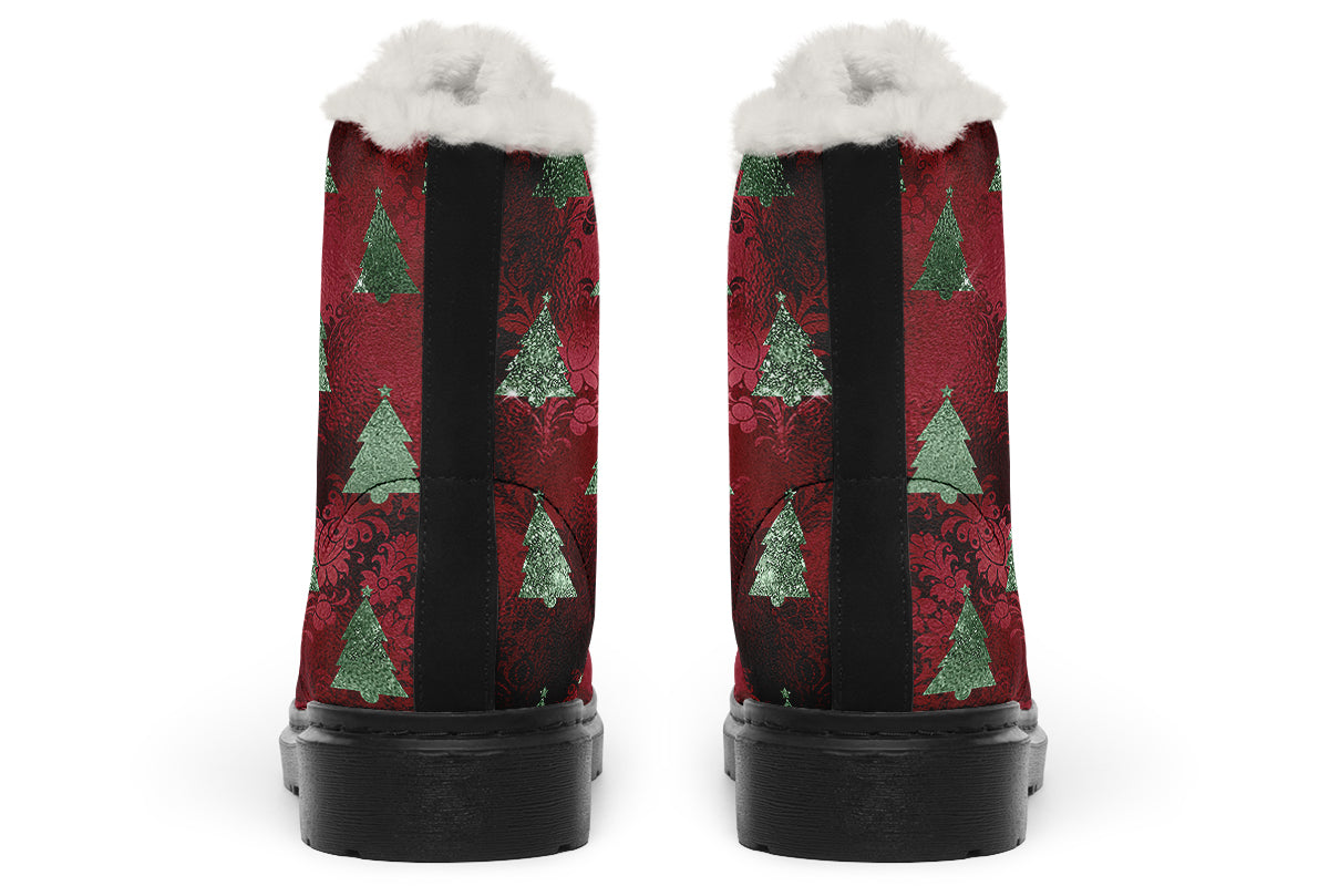 Glam Christmas Faux Fur Boots