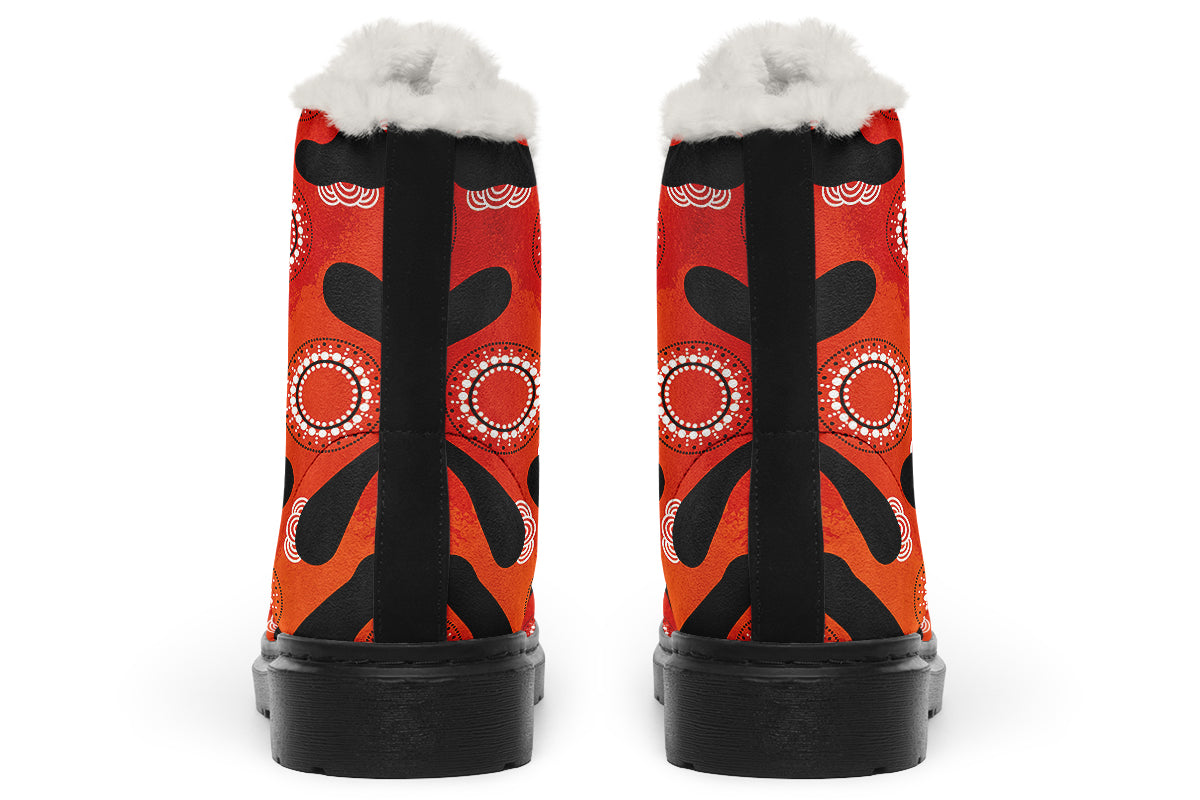 'Guwiinbarraan' Close To Fire Faux Fur Boots