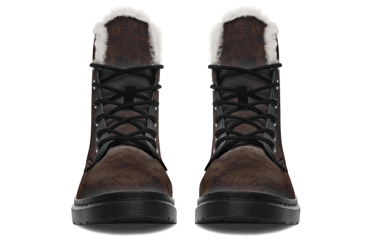 I Choose The Bear Faux Fur Boots