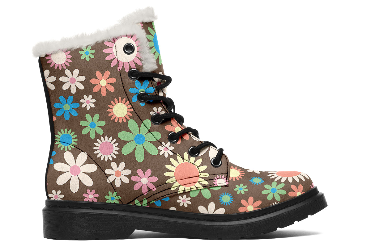 Judy's Flowers Faux Fur Boots