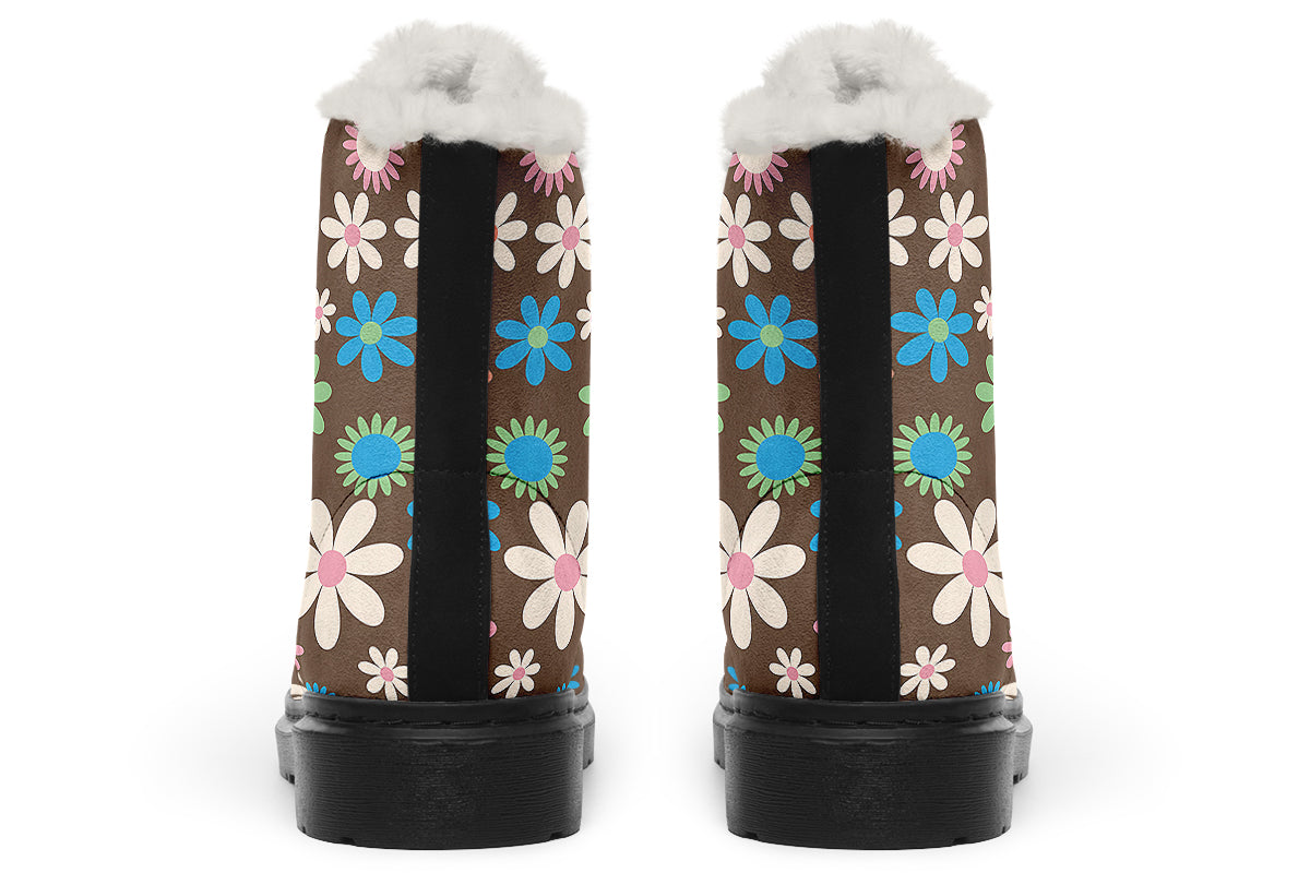 Judy's Flowers Faux Fur Boots