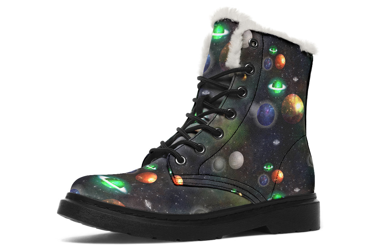 Lost In Space Faux Fur Boots