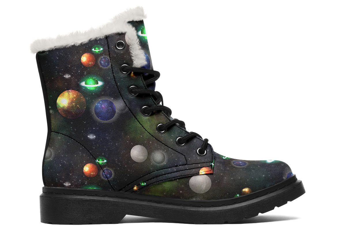 Lost In Space Faux Fur Boots