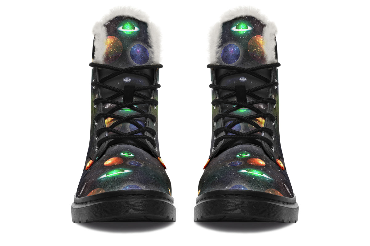 Lost In Space Faux Fur Boots