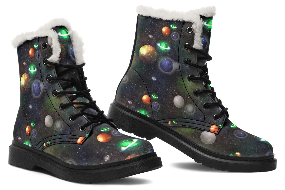 Lost In Space Faux Fur Boots