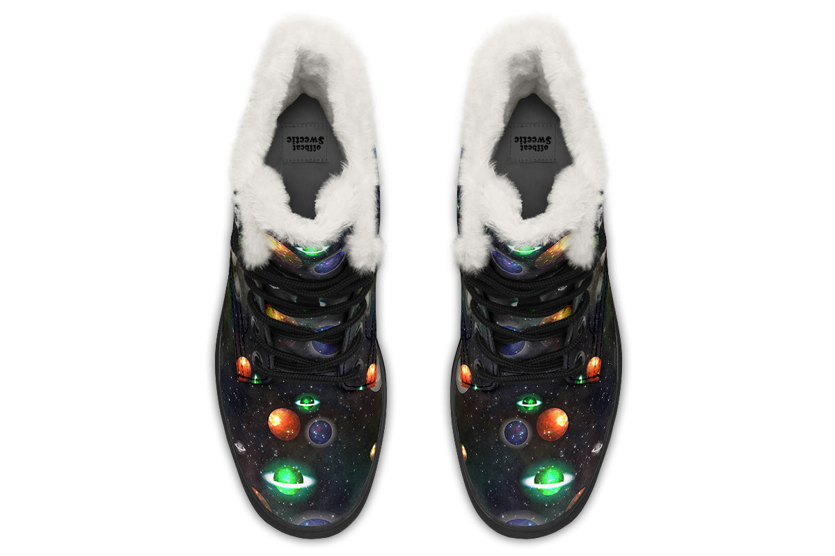 Lost In Space Faux Fur Boots