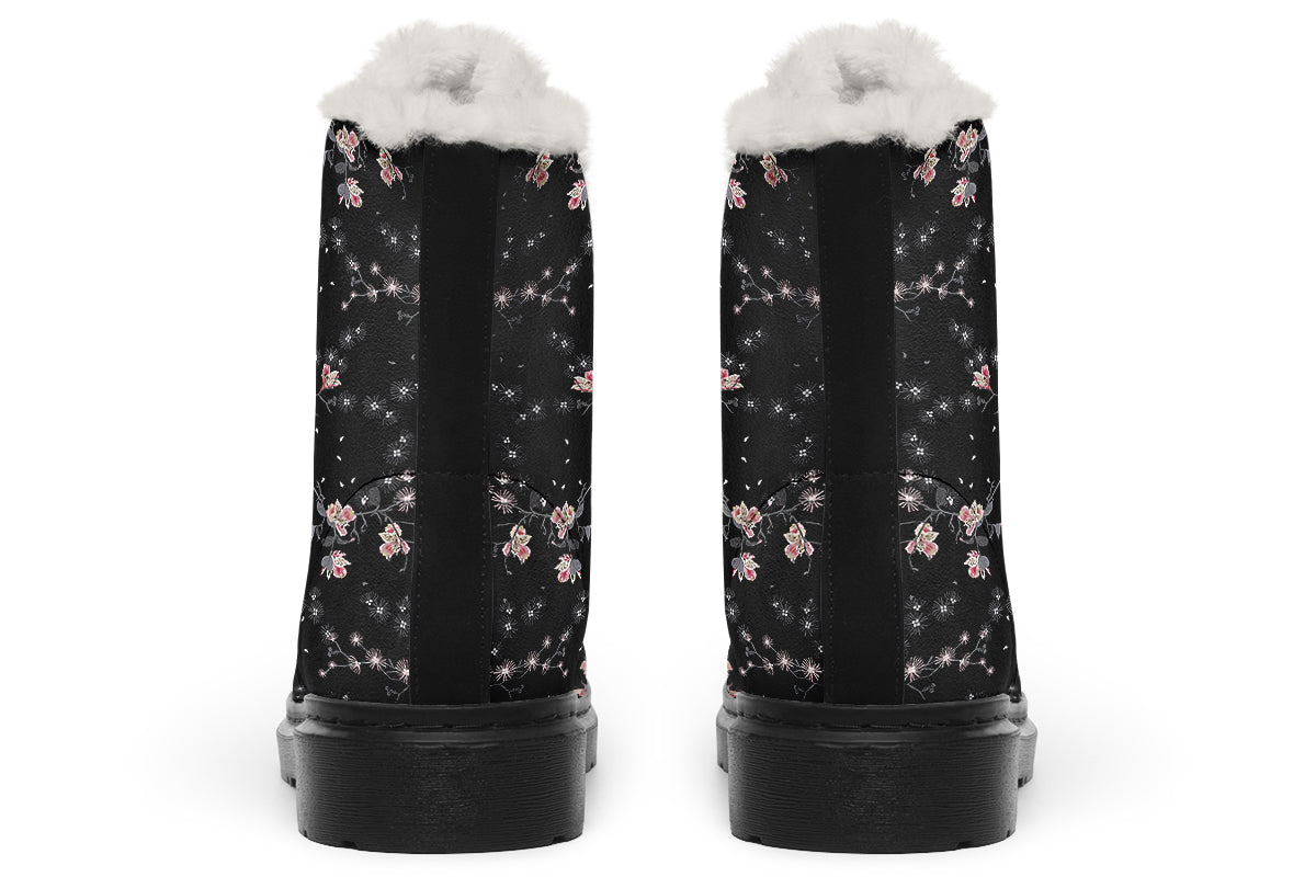 Night Garden Faux Fur Boots