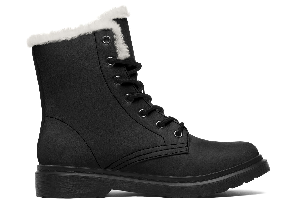 Paint It Black Faux Fur Boots