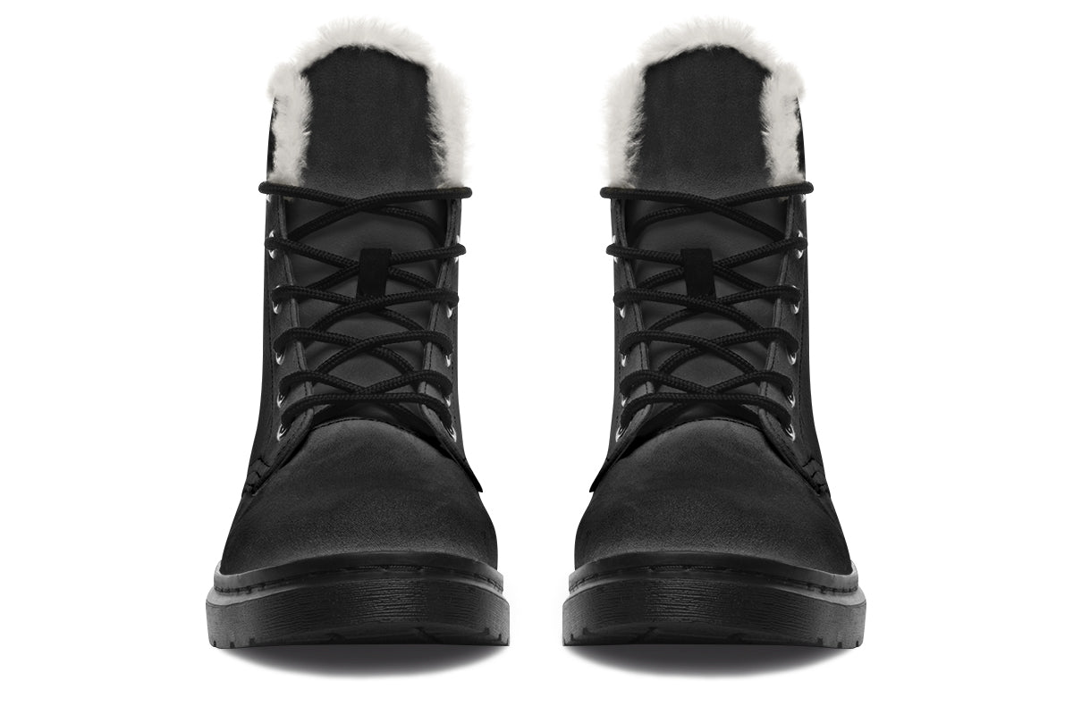 Paint It Black Faux Fur Boots