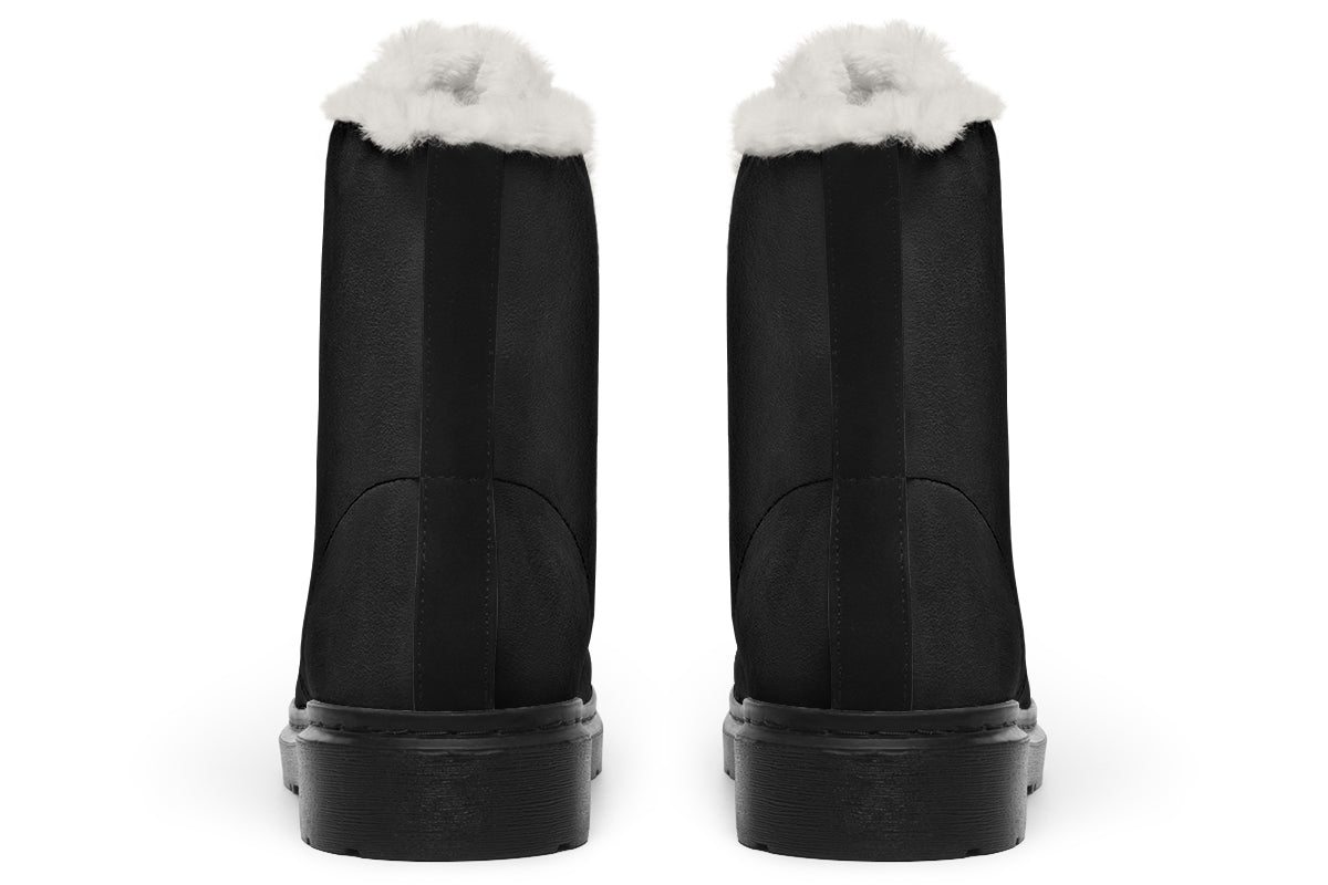 Paint It Black Faux Fur Boots