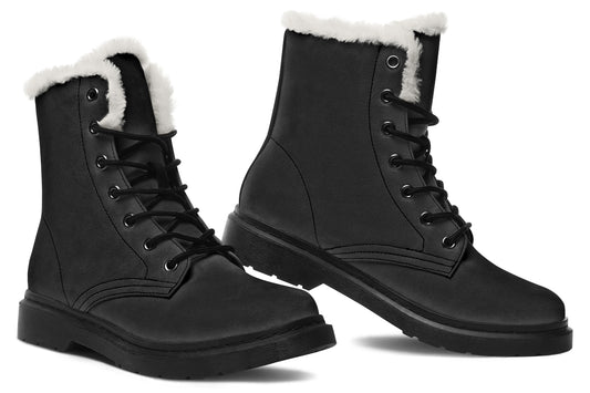 Paint It Black Faux Fur Boots