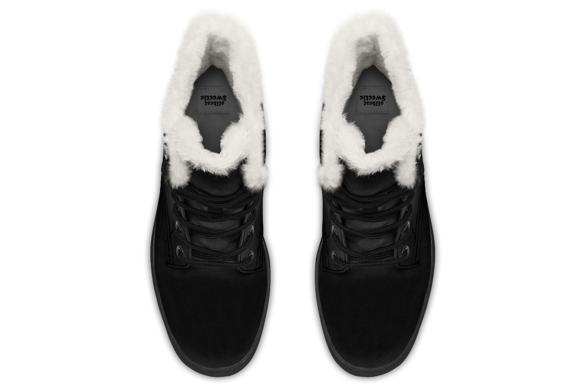 Paint It Black Faux Fur Boots