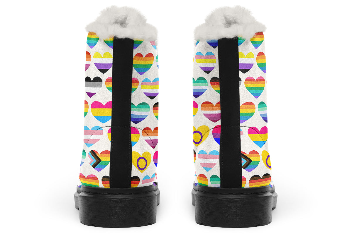 Pride Faux Fur Boots