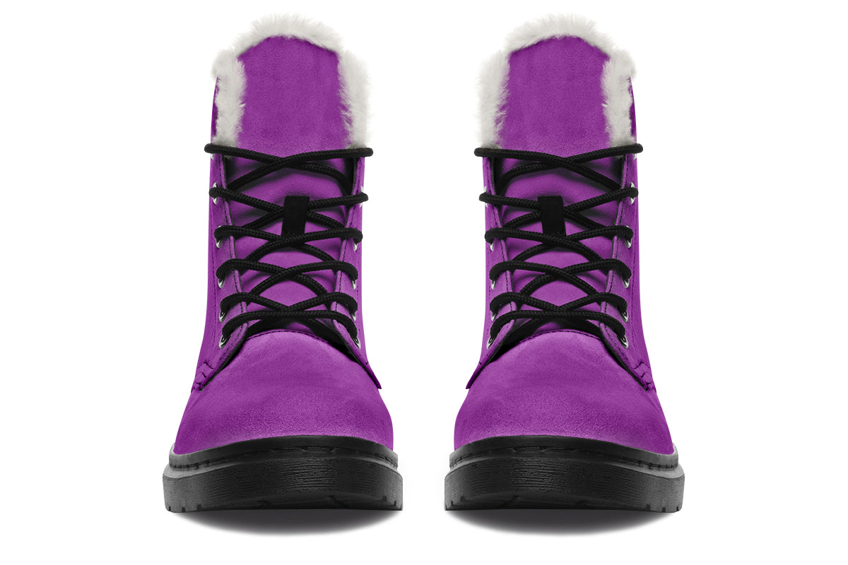 Purple Reign Faux Fur Boots