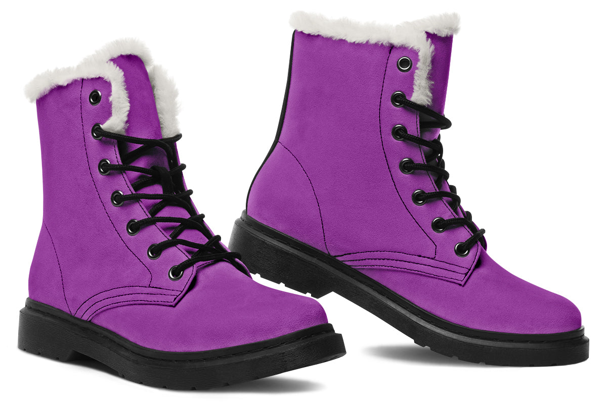 Purple Reign Faux Fur Boots