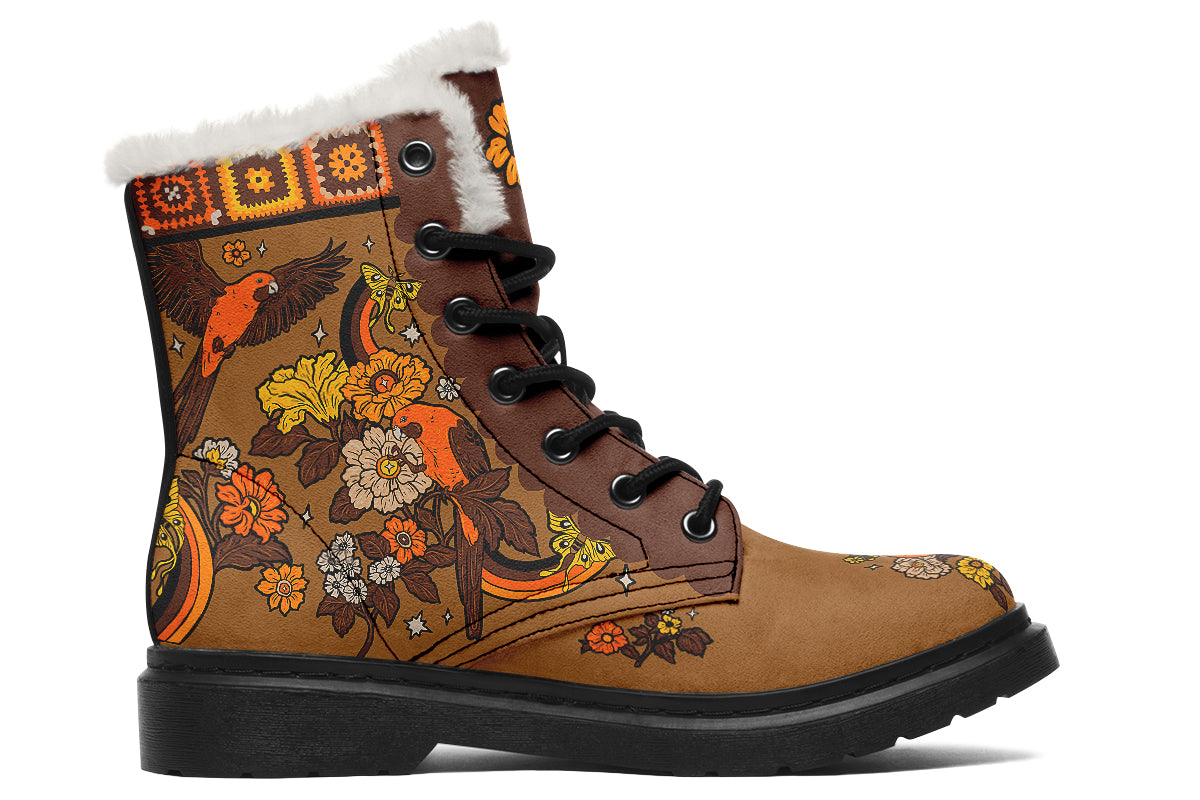 Retro Rosellas Faux Fur Boots