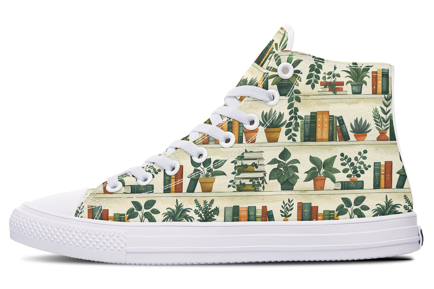 Books And Plants High Tops