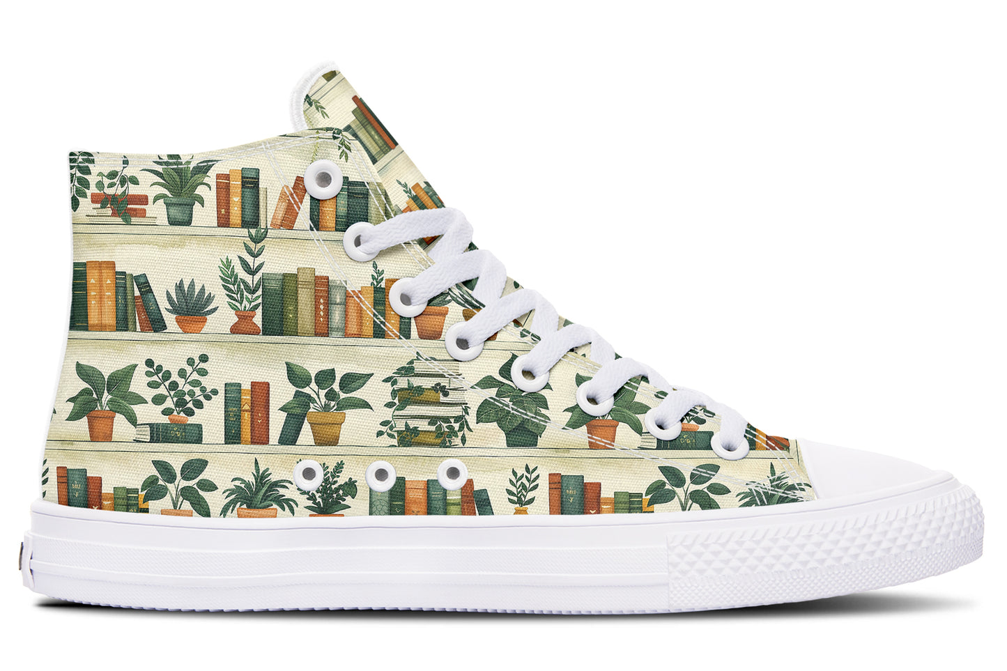 Books And Plants High Tops