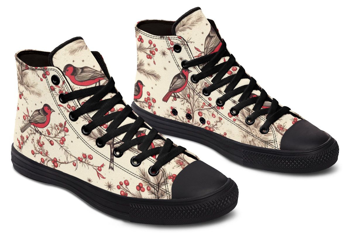 Christmas Birds High Tops