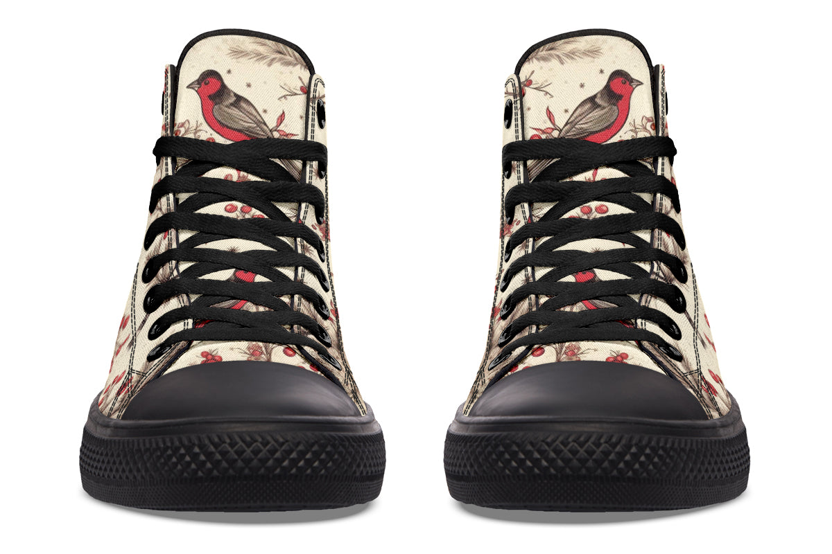 Christmas Birds High Tops