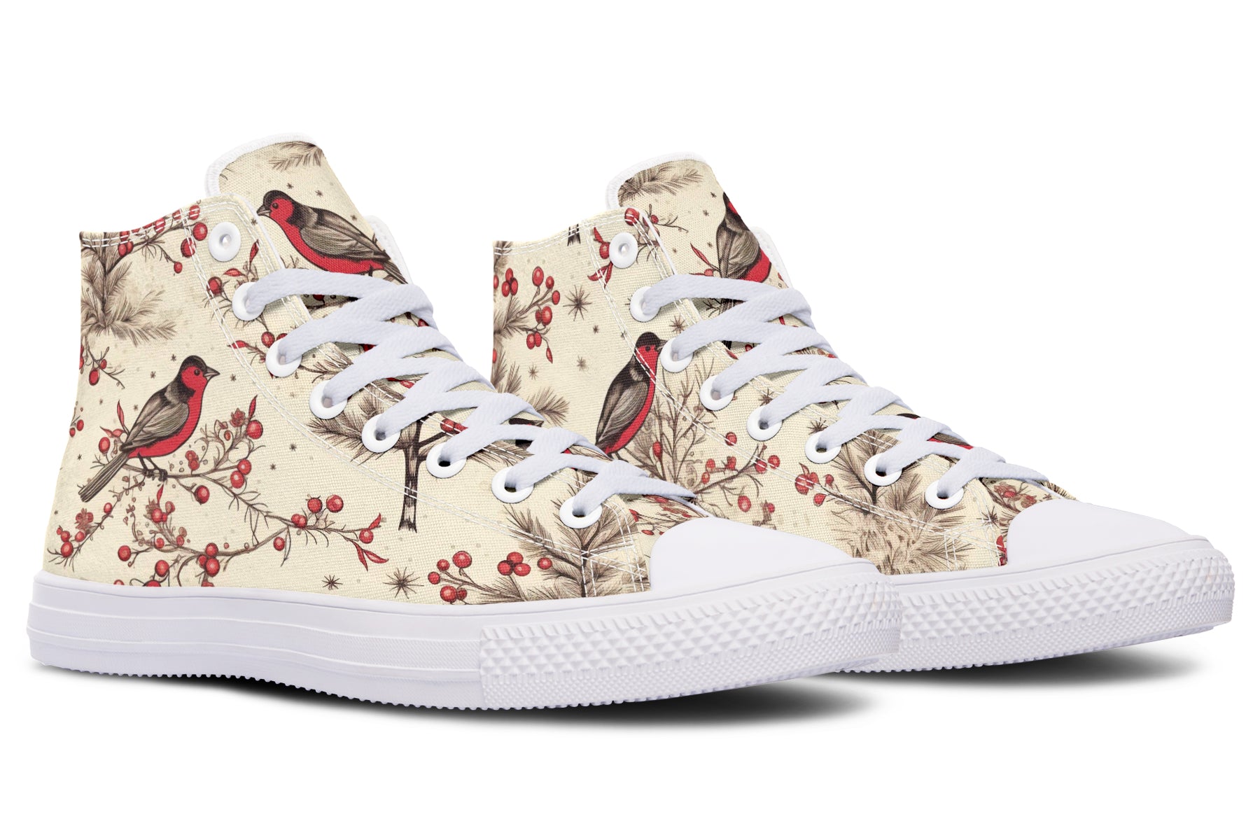 Christmas Birds High Tops