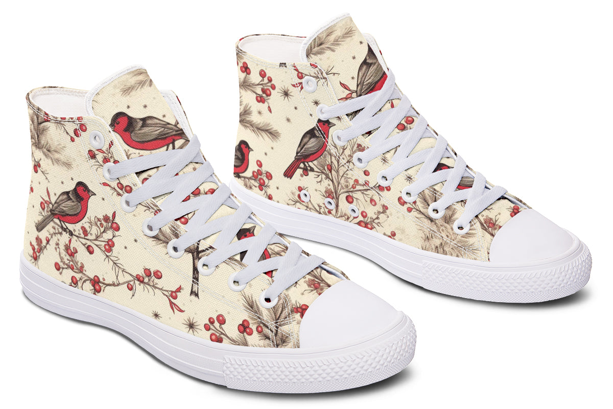 Christmas Birds High Tops