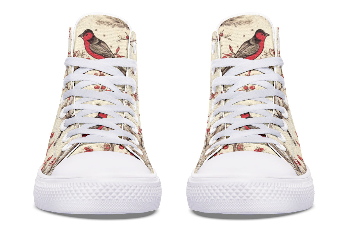 Christmas Birds High Tops