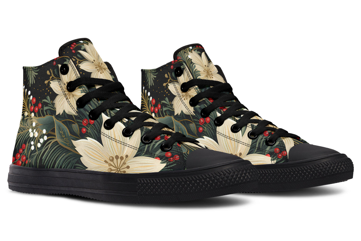 Christmas Flora High Tops