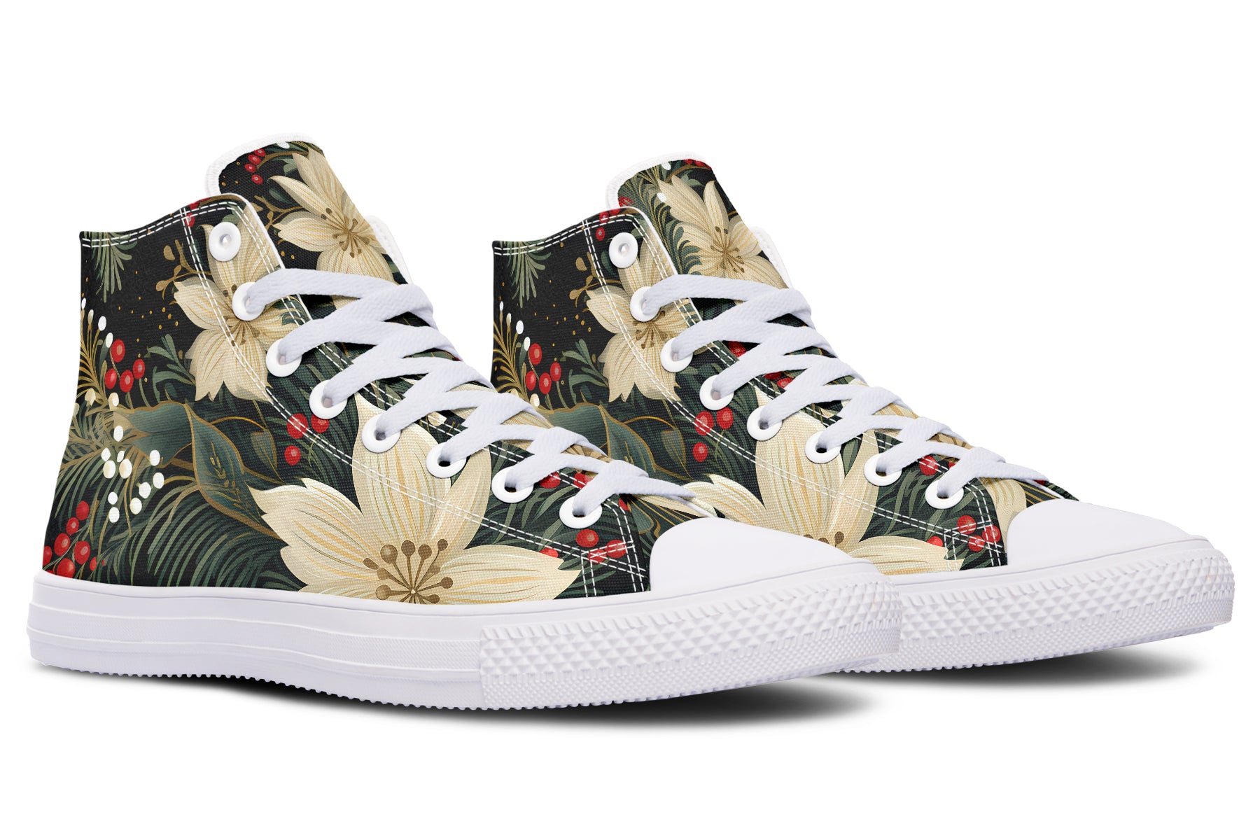 Christmas Flora High Tops