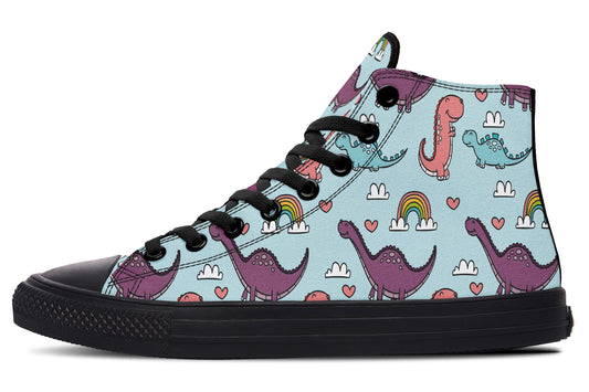 Dinos And Rainbows High Tops