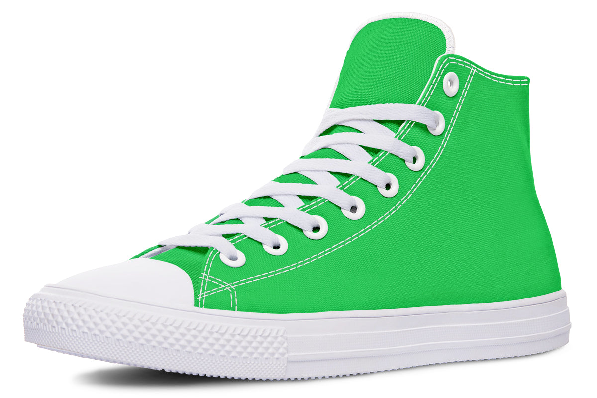 Green And Purple Mismatch High Tops