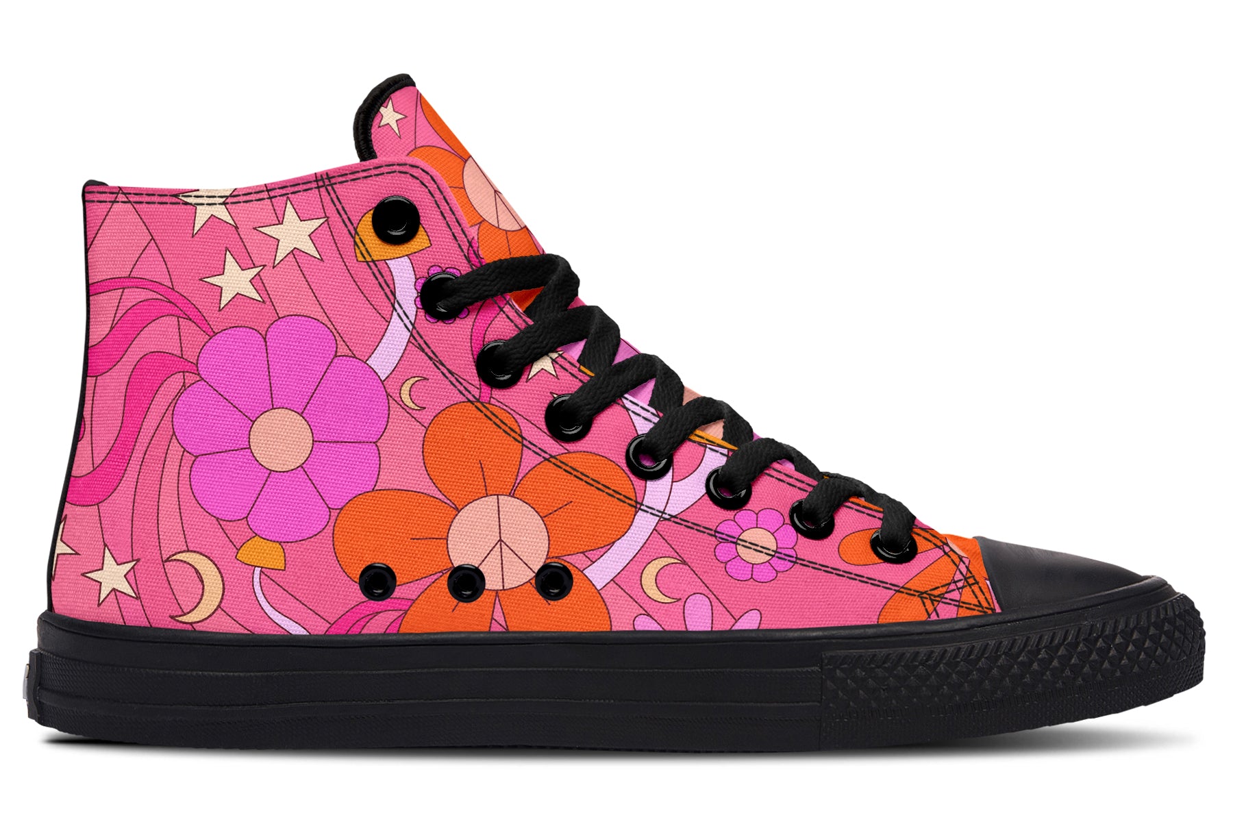 Molly's Mismatched Retro Daisies High Tops