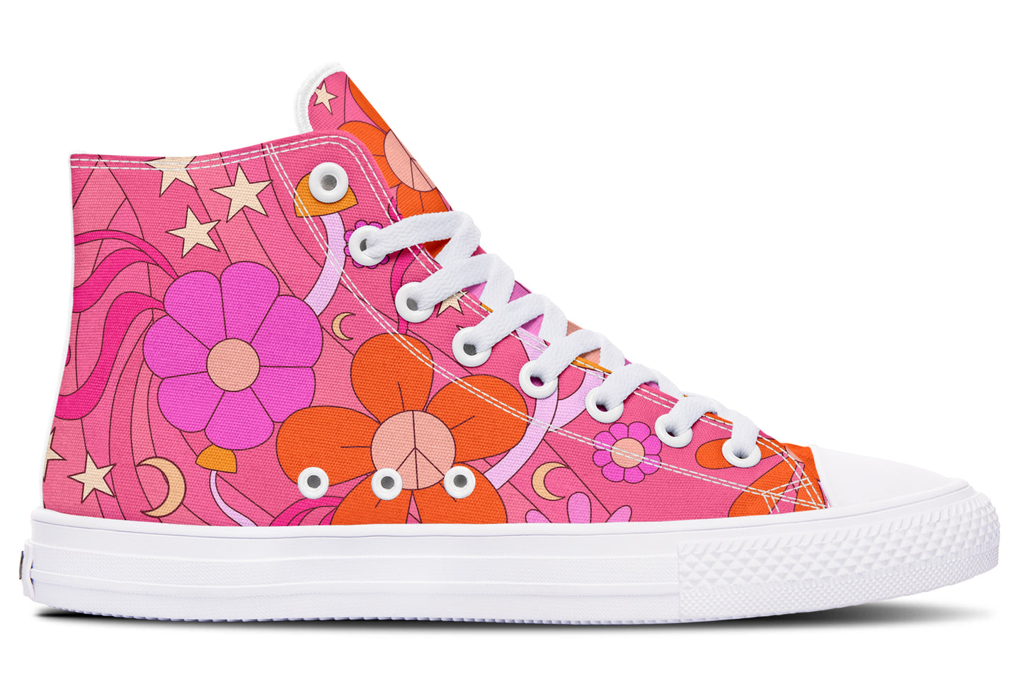 Molly's Mismatched Retro Daisies High Tops