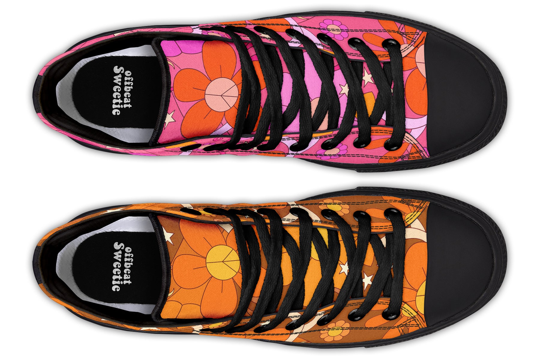 Molly's Mismatched Retro Daisies High Tops