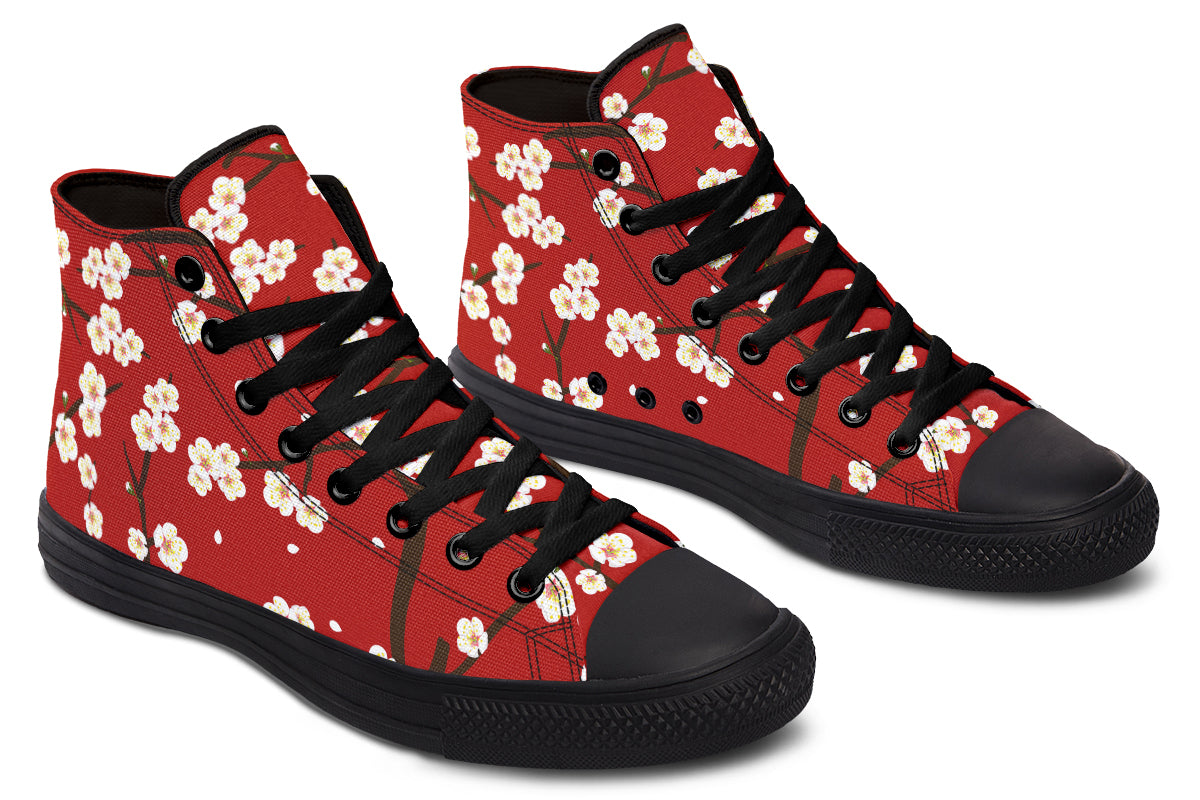 Plum Blossoms High Tops