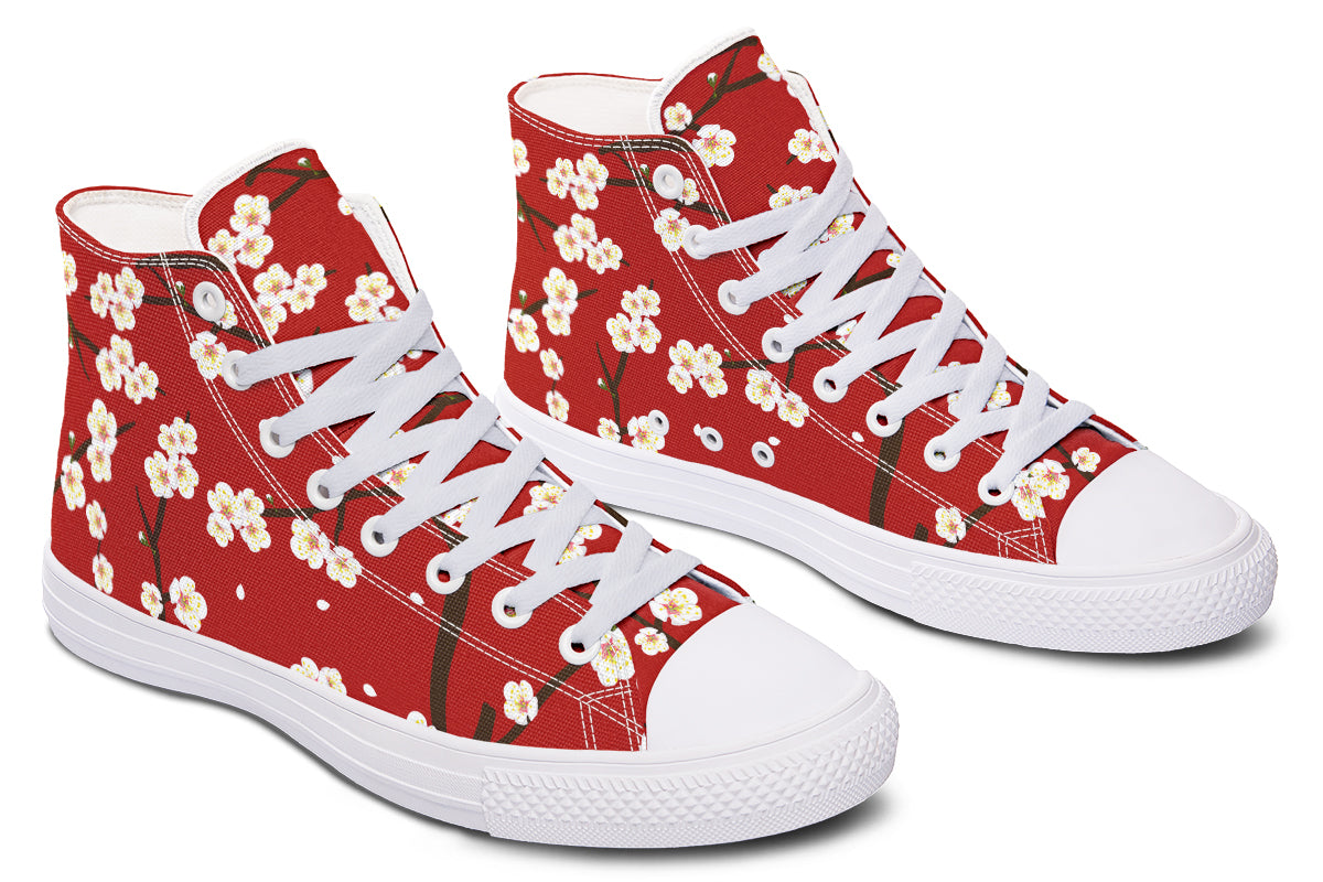 Plum Blossoms High Tops