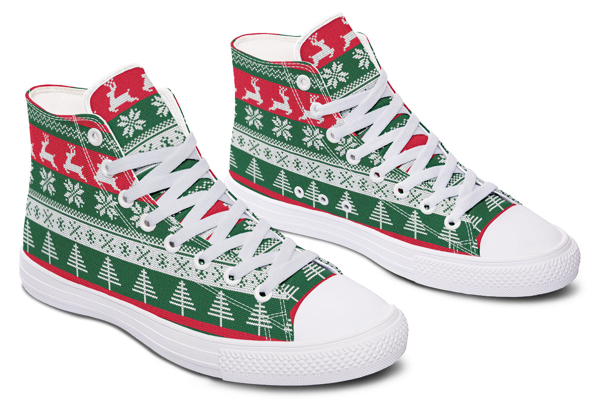 Ugly Christmas High Tops