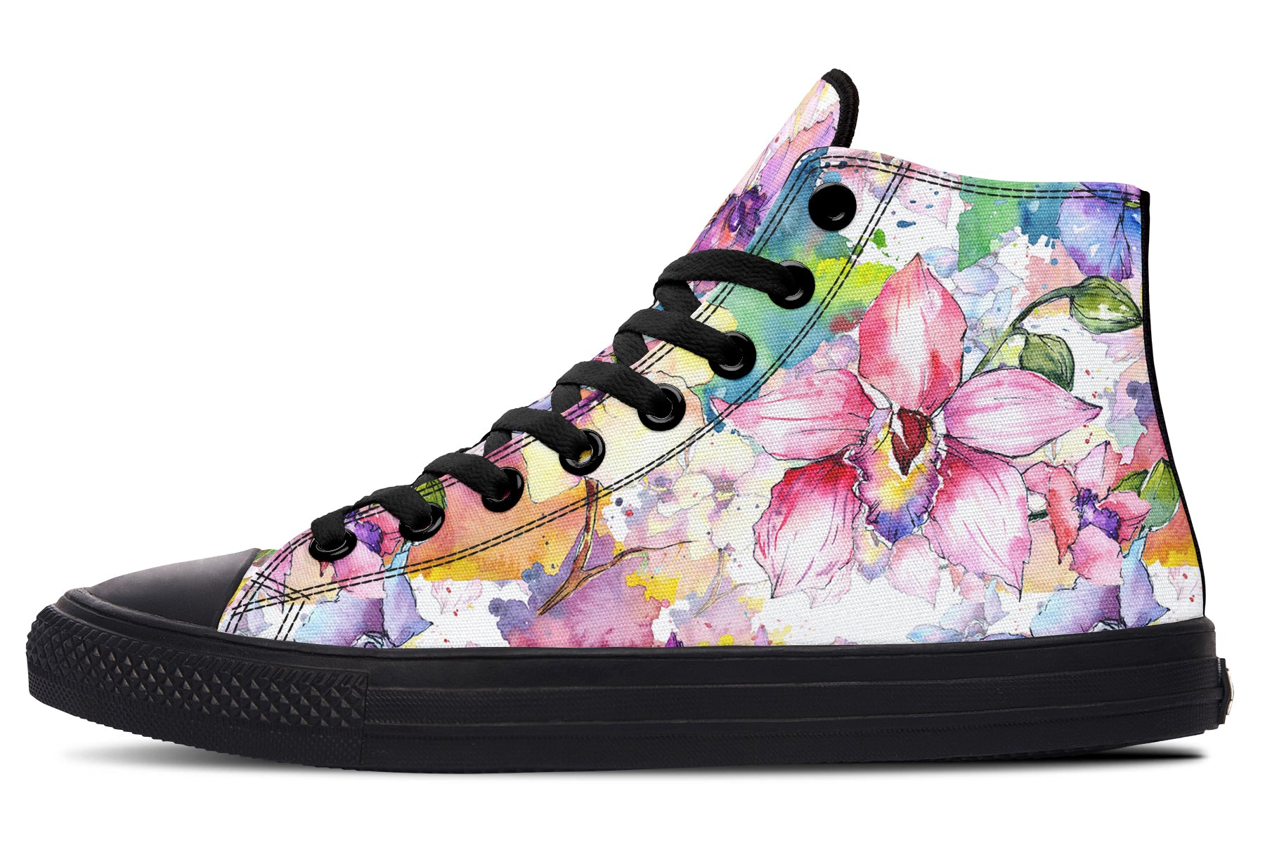 Watercolour Flowers High Tops